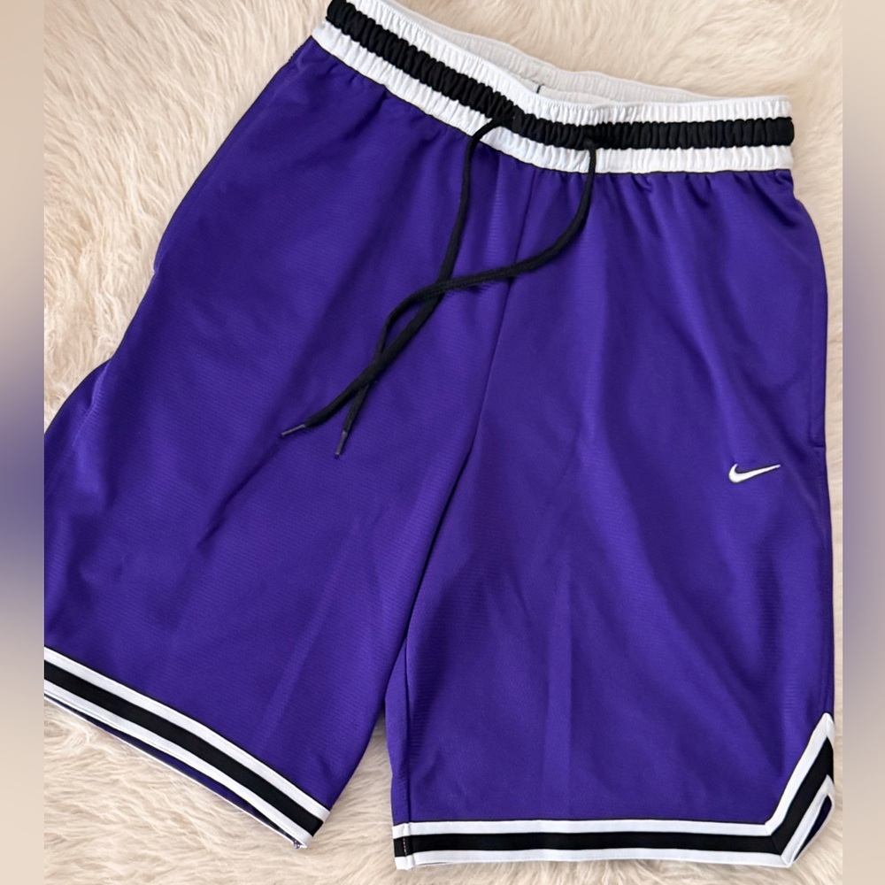 Nike - Drifit DNA Basketball Short Purple with Black White Trim Men’s Size Small